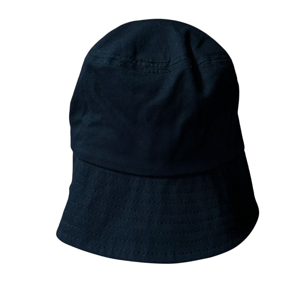 Wego Bucket Hat Embroidered "Girl" Black Denim - Picture 4 of 6